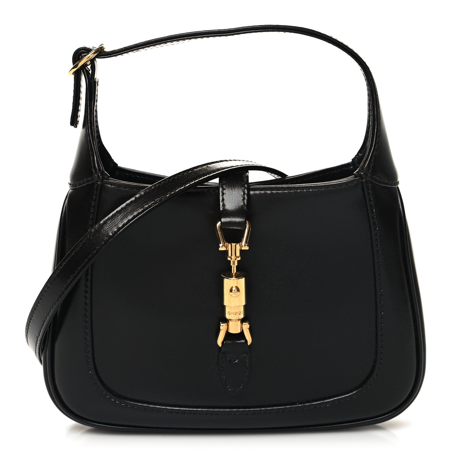 Gucci Boarded Dyana Lux Calfskin Mini Jackie 1961 Hobo Black 1 of 12