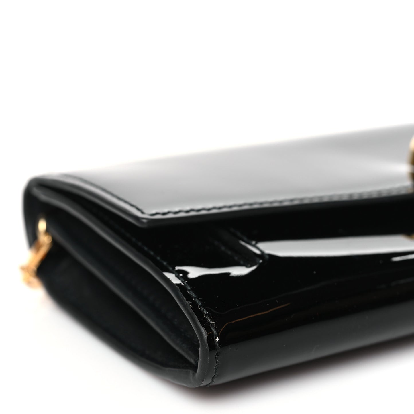 Patent Skull Wallet on Chain Black