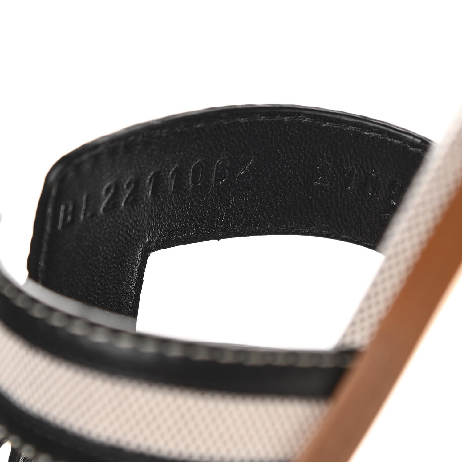 Hermes Calfskin Canvas Oran Sandals 36 Black 8 of 9