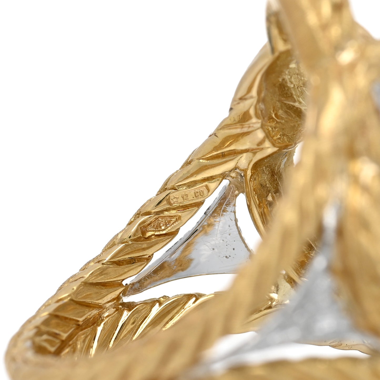 18K Yellow White Gold Diamond Etoilee Ring 51 5.75