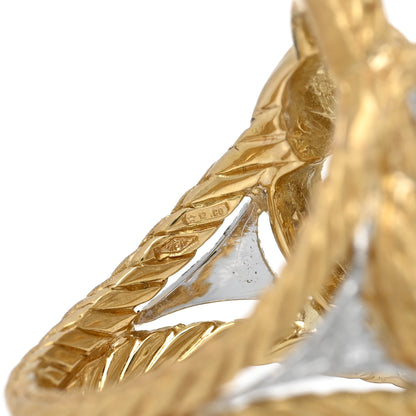 Buccellati 18K Yellow White Gold Diamond Etoilee Ring 51 5.75 5 of 5