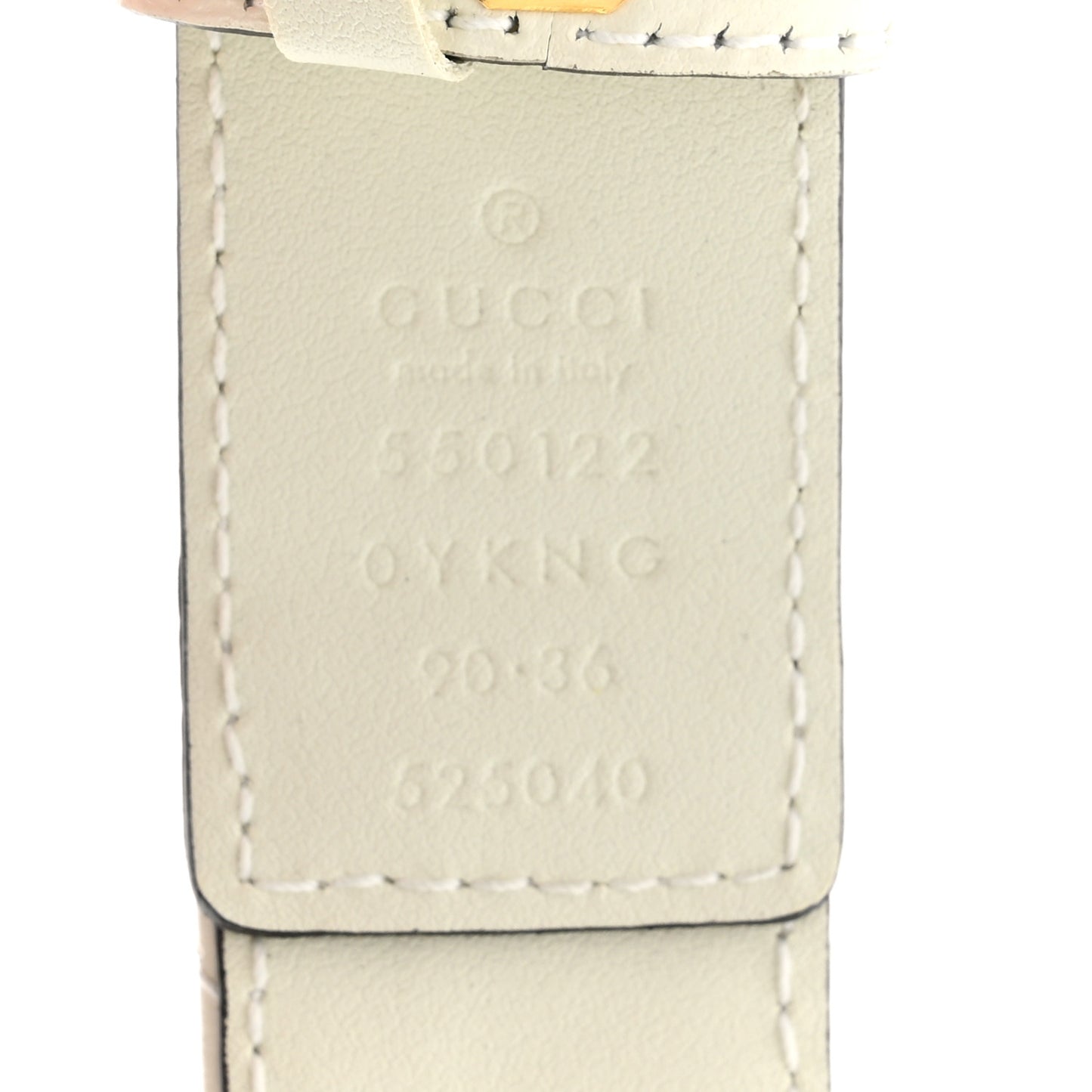 Calfskin Trapuntata Zumi 30mm Belt 90 36 White
