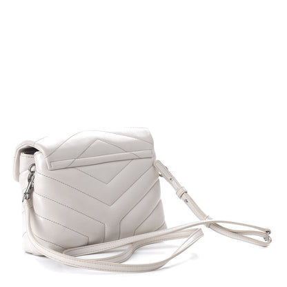 Saint Laurent Calfskin Y Quilted Monogram Toy Loulou Crossbody Bag Ivory 3 of 11