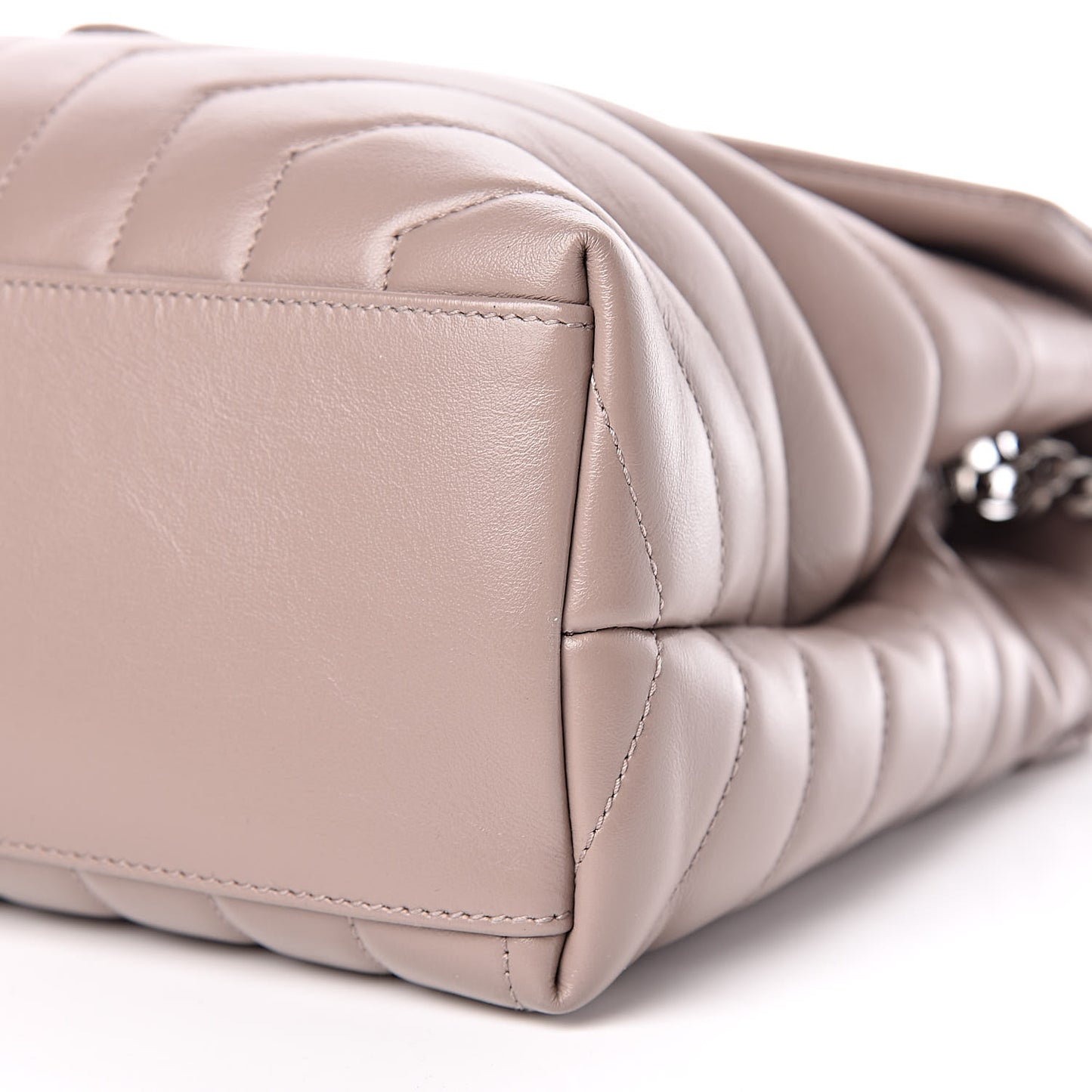 Calfskin Y Quilted Monogram Medium Loulou Chain Satchel Mink