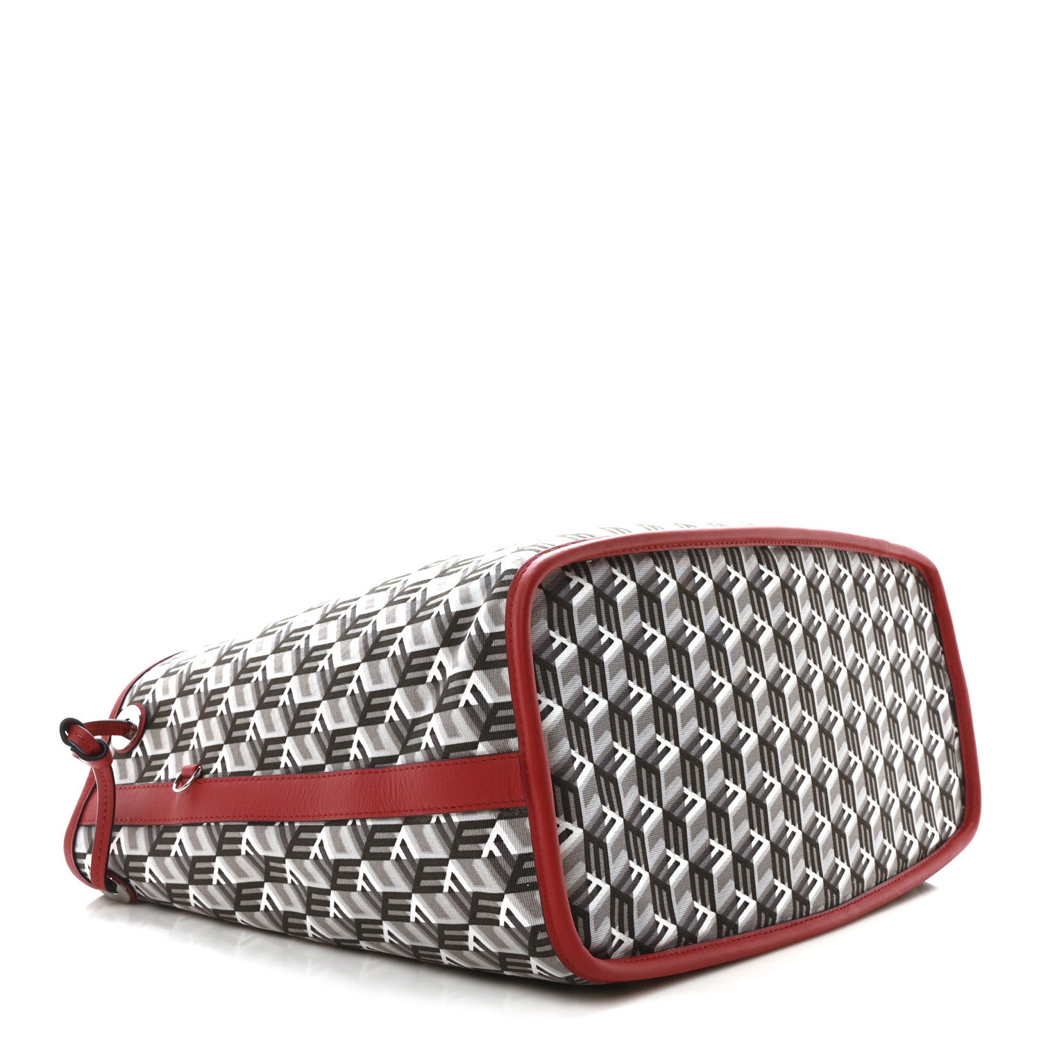 MCM Visetos Medium Liz Reversible Shopper Tote Candy Red 14 of 17