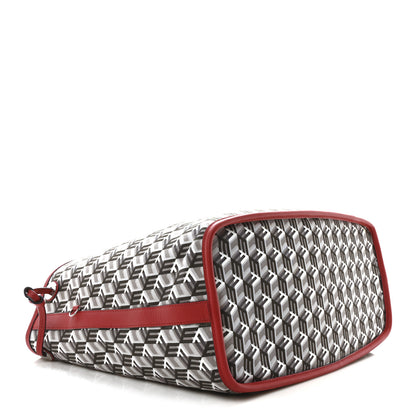 MCM Visetos Medium Liz Reversible Shopper Tote Candy Red 14 of 17