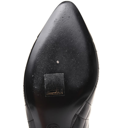 Chanel Calfskin Quilted Cap Toe Short Boots 39 Black 9 of 13