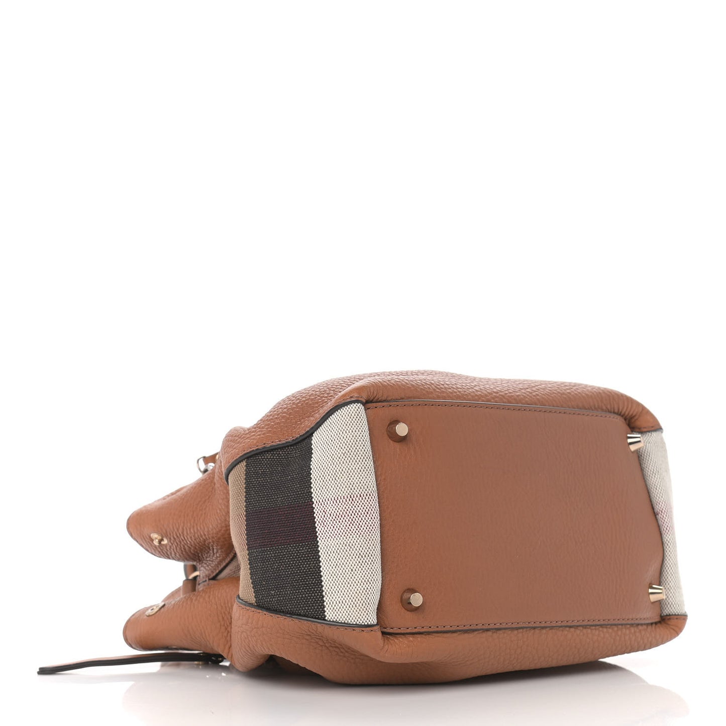 Brit Calfskin House Check Small Maidstone Saddle Brown