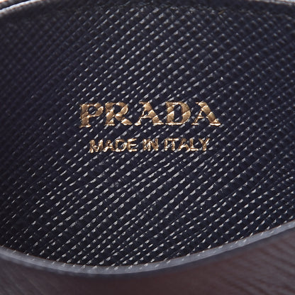 Prada Saffiano Greche Card Holder Baltico Rosso 6 of 7