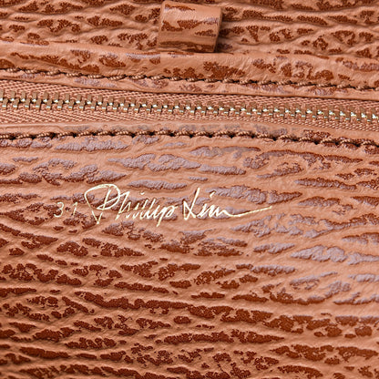 3.1 Phillip Lim 3.1 Shark Embossed Textured Calfskin Mini Pashli Satchel Caramel Cognac 6 of 9