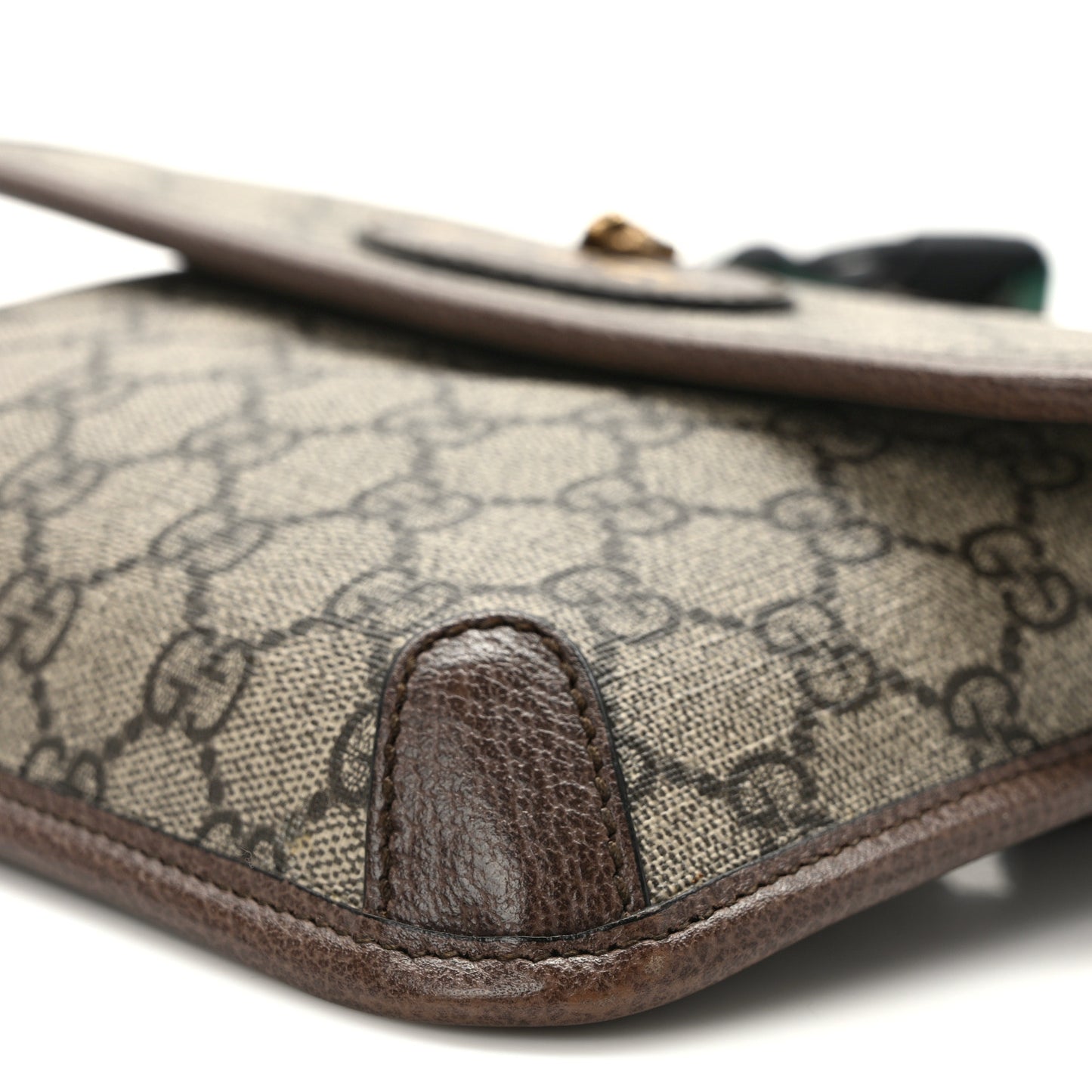 GG Supreme Monogram Neo Vintage Web Belt Bag Brown