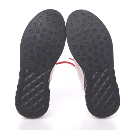 Chanel Lycra Fabric CC Sneakers 37 White Red 5 of 7