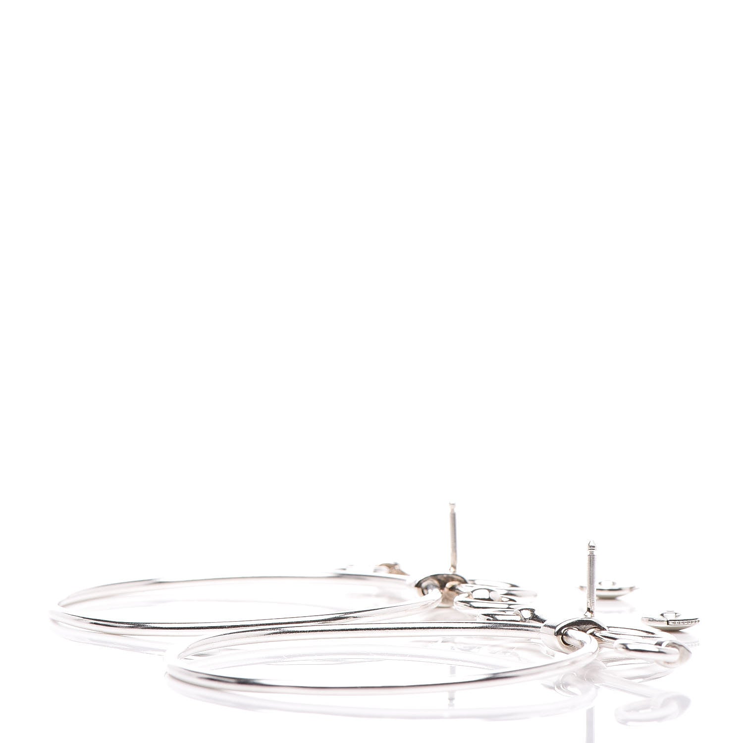 Hermes Sterling Silver Mors De Bride Earrings 3 of 6