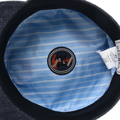 Hermes Denim Cabourg Cap 57 Indigo 7 of 9