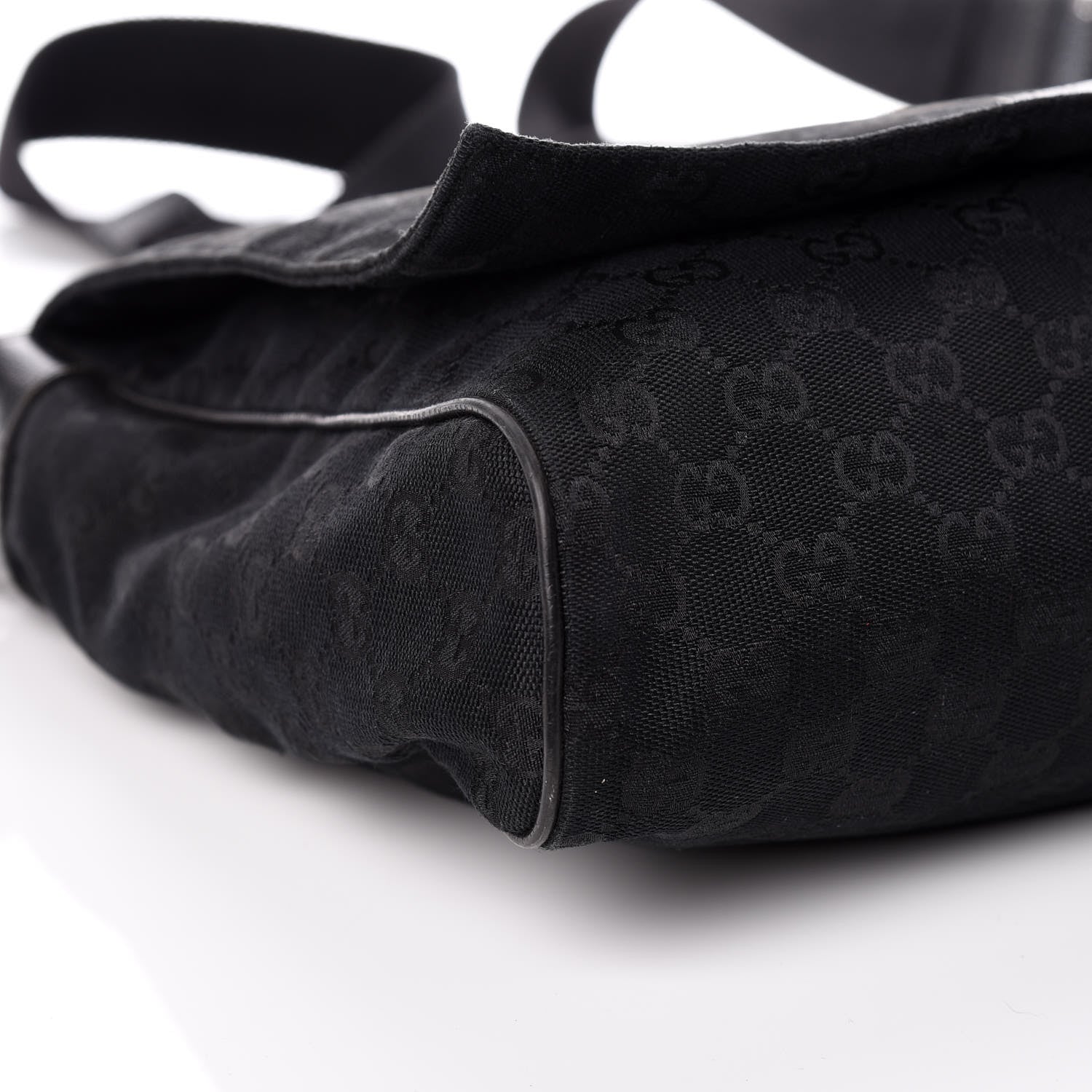 Gucci Monogram Small Flap Messenger Bag Black 8 of 13