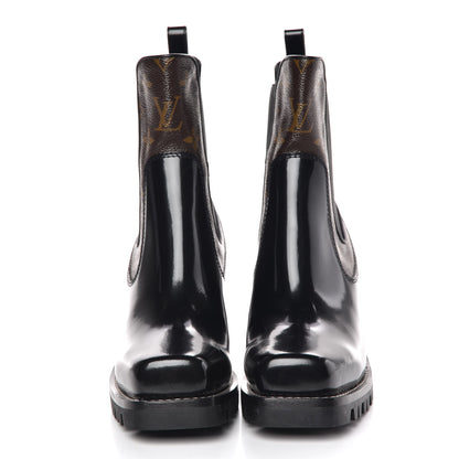 Louis Vuitton Patent Monogram Limitless Ankle Boots 38.5 2 of 10
