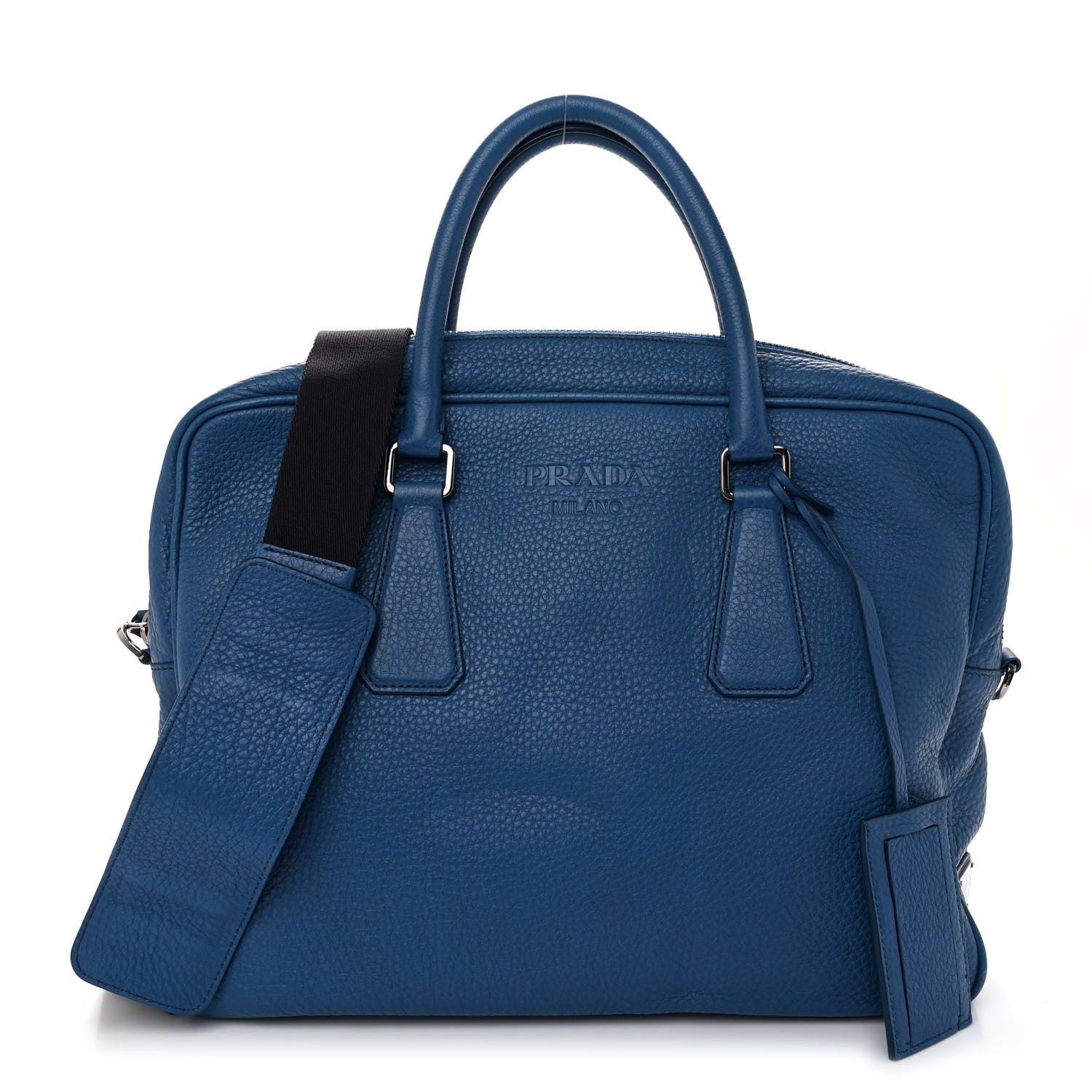 Prada Vitello Daino Briefcase Cobalto 1 of 10
