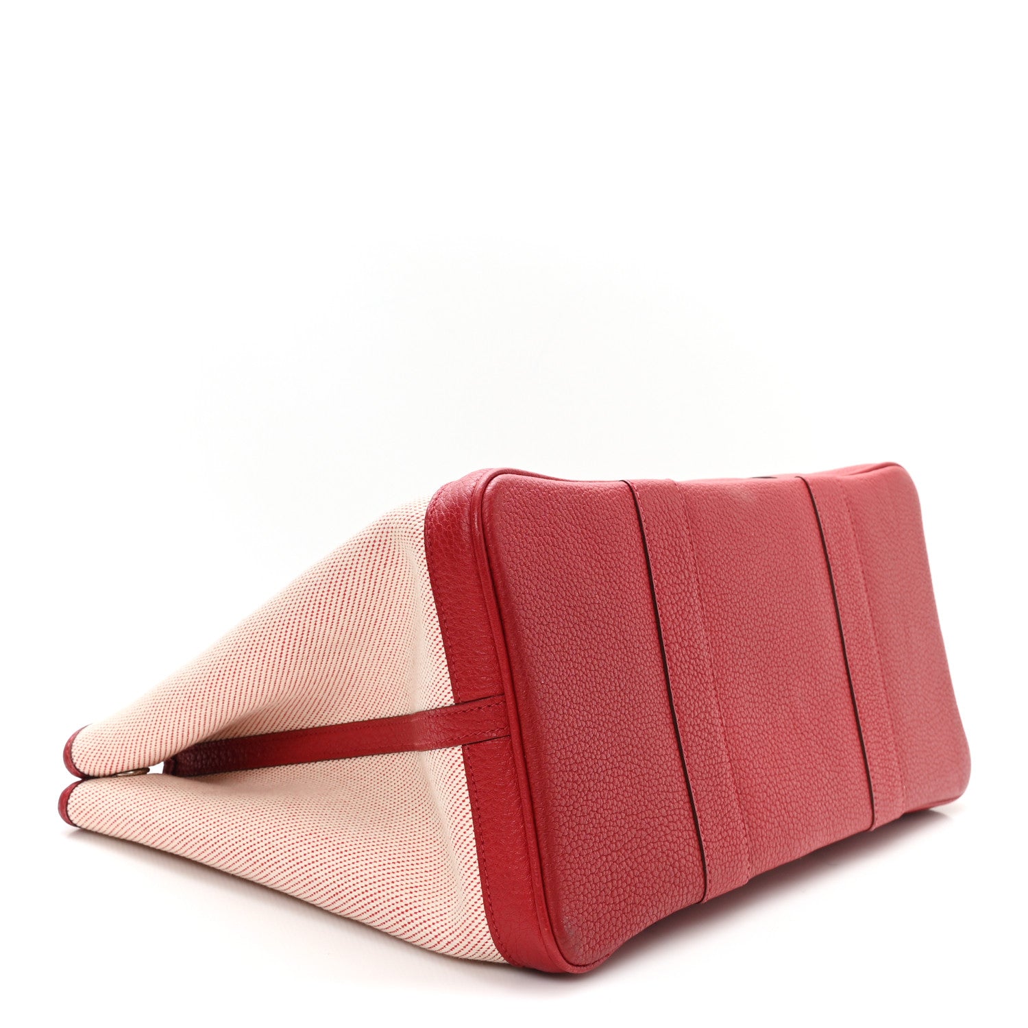 Hermes Twill H Negonda Garden Party Tote 36 MM Ecru Rouge Piment 4 of 12