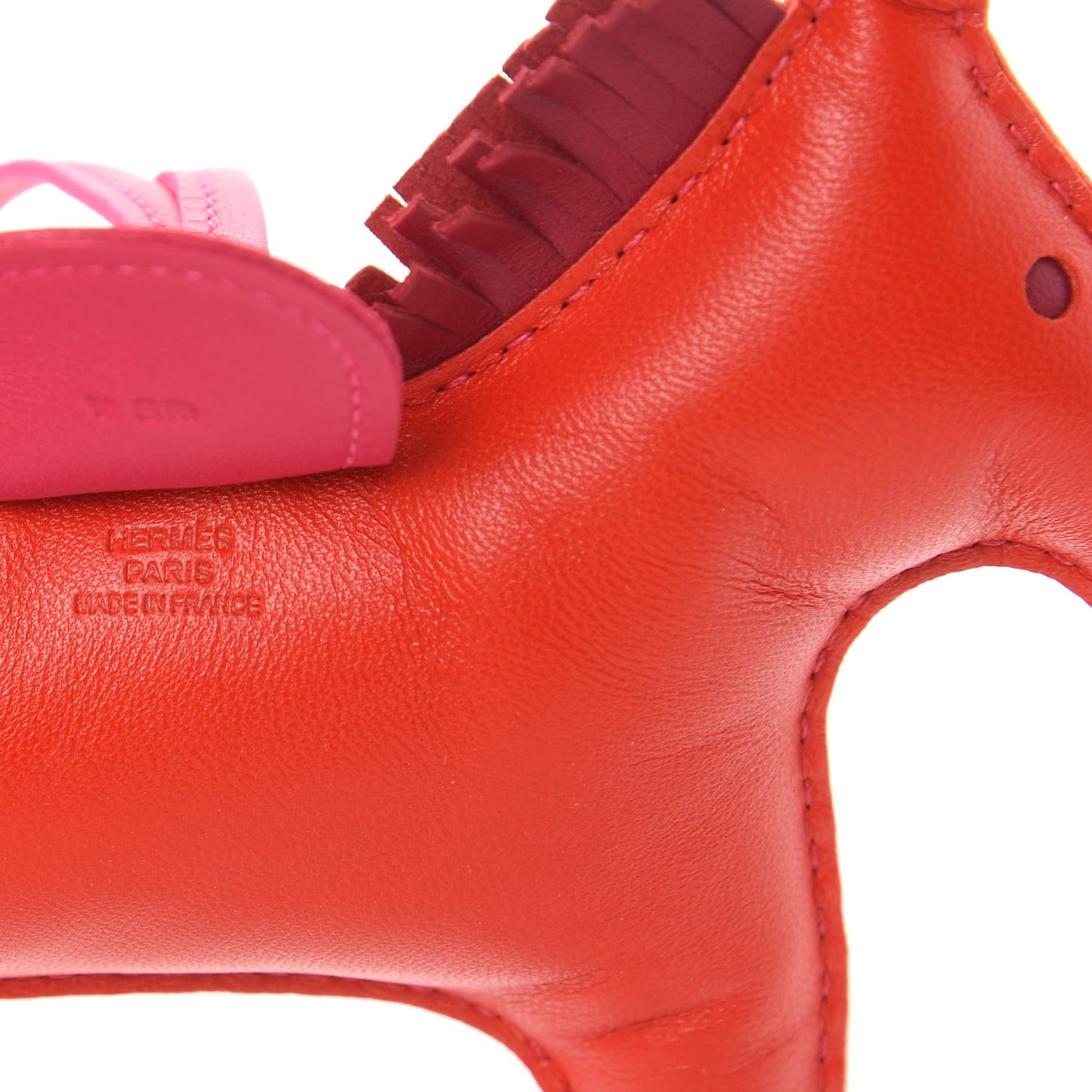 Milo Lambskin Grigri Rodeo Horse Bag Charm MM Rouge Indien Rubis Rose Mexico