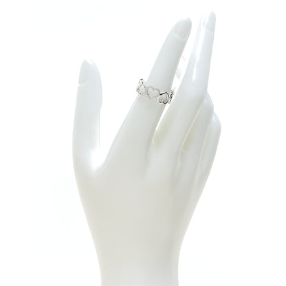 Tiffany 18K White Gold Diamond Hearts Eternity Band Ring 52 6 2 of 4