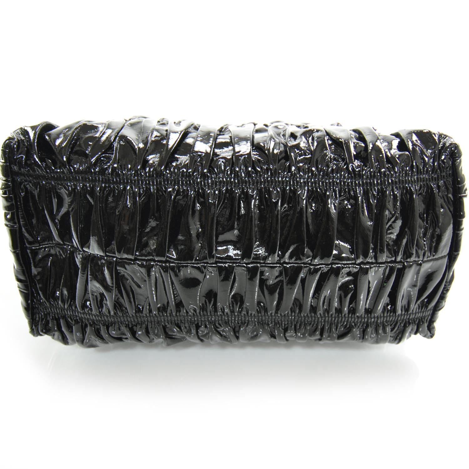 Prada Vernice Gaufre Tote Black 4 of 9
