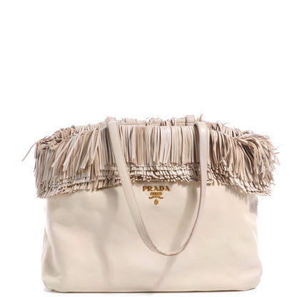Prada Nappa Leather Frills Tote Cera 1 of 11