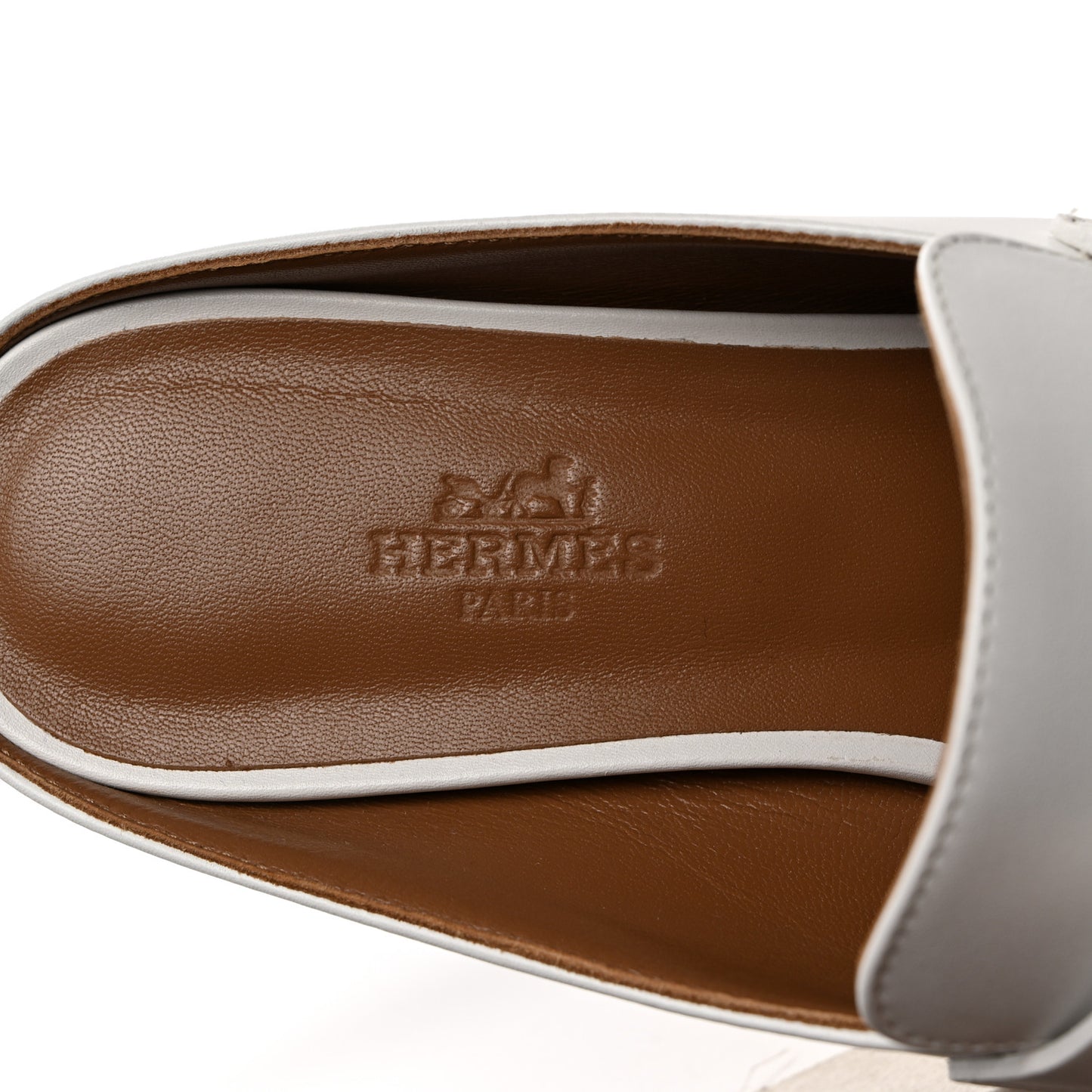 Goatskin Rivoli Mules 36.5 White