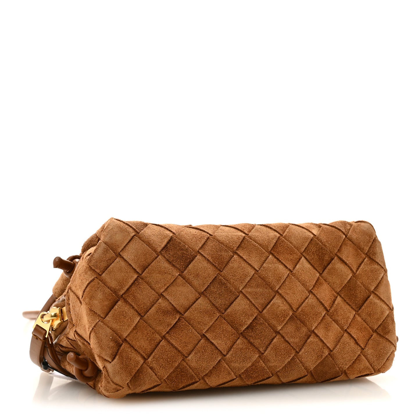 Suede Intrecciato Concert Pouch Amber