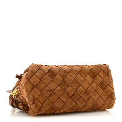 Bottega Veneta Suede Intrecciato Concert Pouch Amber 4 of 10