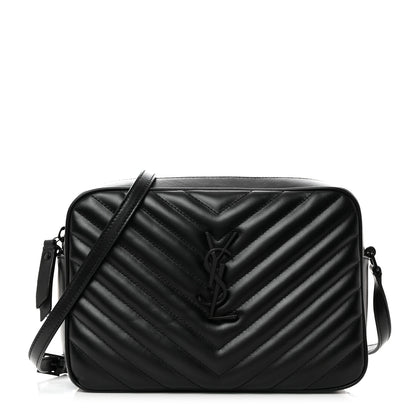 Saint Laurent Calfskin Matelasse Monogram Monochrome Lou Camera Bag Black 1 of 10