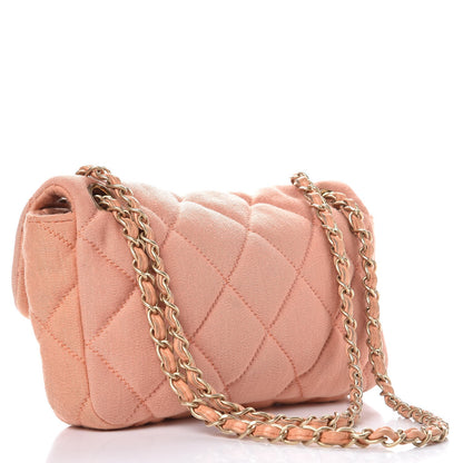 Chanel Jersey Quilted Small Flap Coral 4 of 14