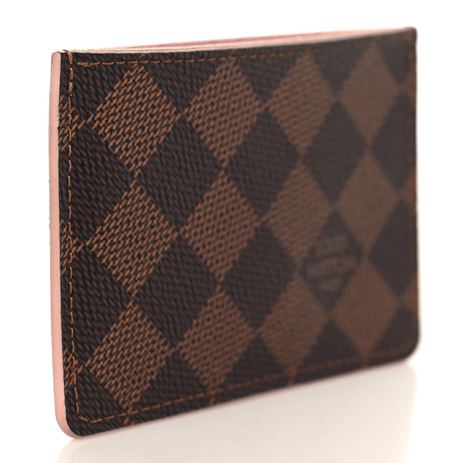 Louis Vuitton Damier Ebene Caissa Card Holder Rose Ballerine 3 of 7