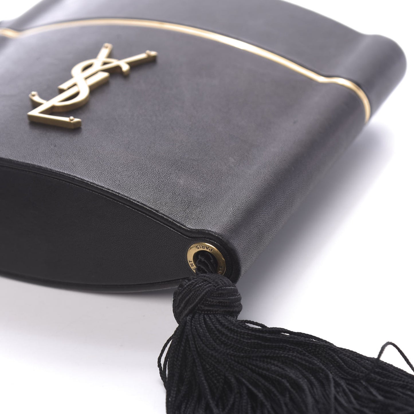 Lambskin Monogram Opyum Tassel Bag Black