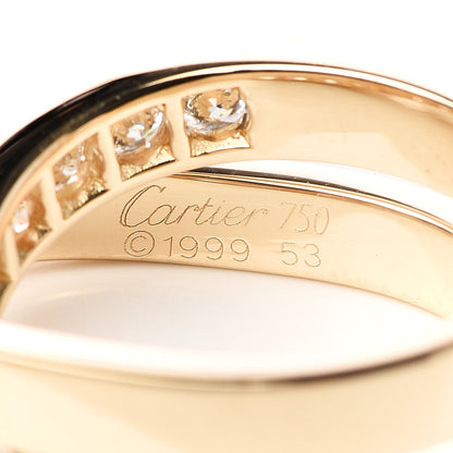 Cartier 18K Yellow Gold Diamond Paris Nouvelle Vague Ring 53 6.25 4 of 4