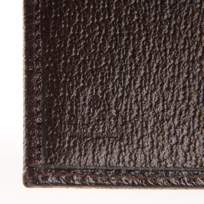Gucci Monogram Metal Bar French Flap Wallet Beige Ebony Cocoa 6 of 7