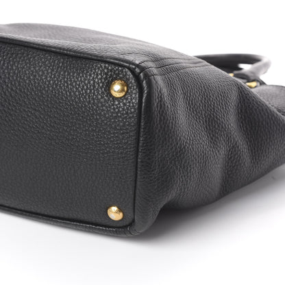Prada Vitello Daino Side Pocket Tote Black 10 of 10