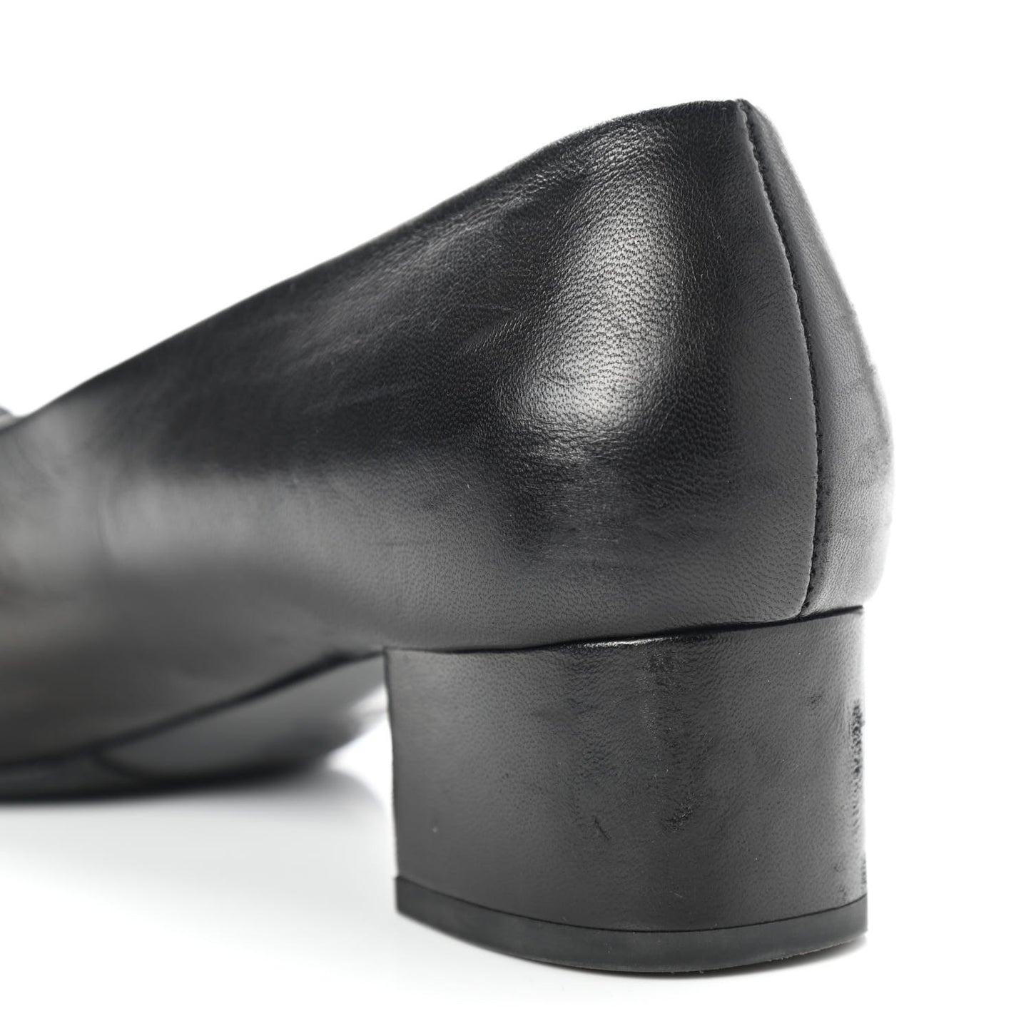 Lambskin Pearl Camellia Cap Toe Pumps 41 Black