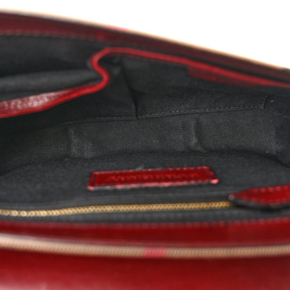 Burberry House Check Bridle Calfskin Small Abbott Crossbody Bag Red Claret 5 of 14