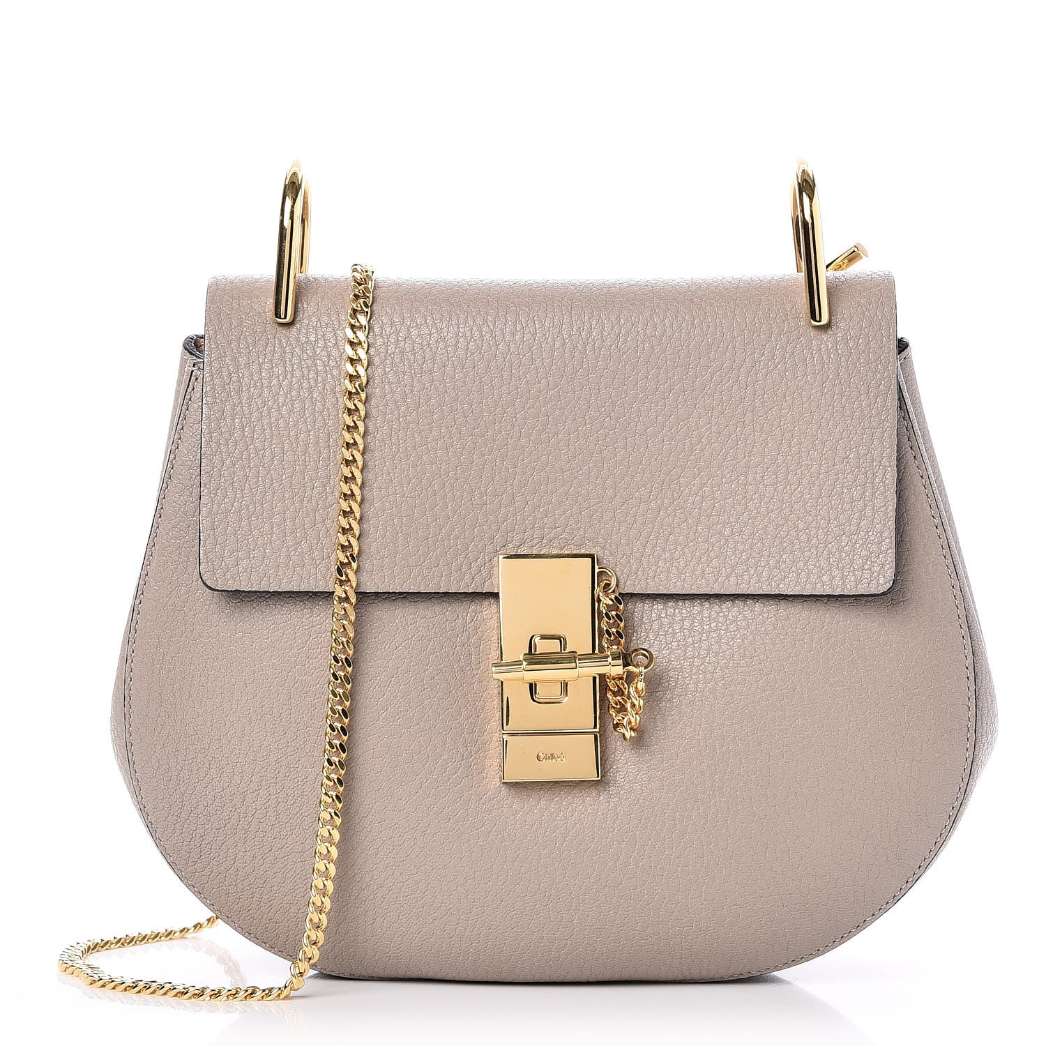 Chloe Grained Lambskin Drew Shoulder Bag Motty Grey 1 of 7