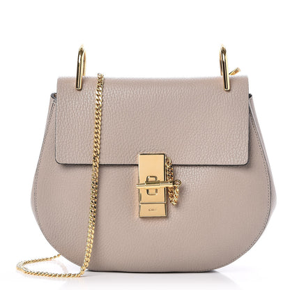 Chloe Grained Lambskin Drew Shoulder Bag Motty Grey 1 of 7
