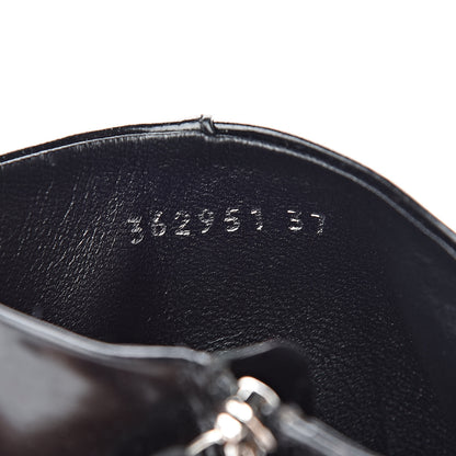 Gucci Patent Calfskin Womens Lilian Horsebit Ankle Boots 37 Black 8 of 11