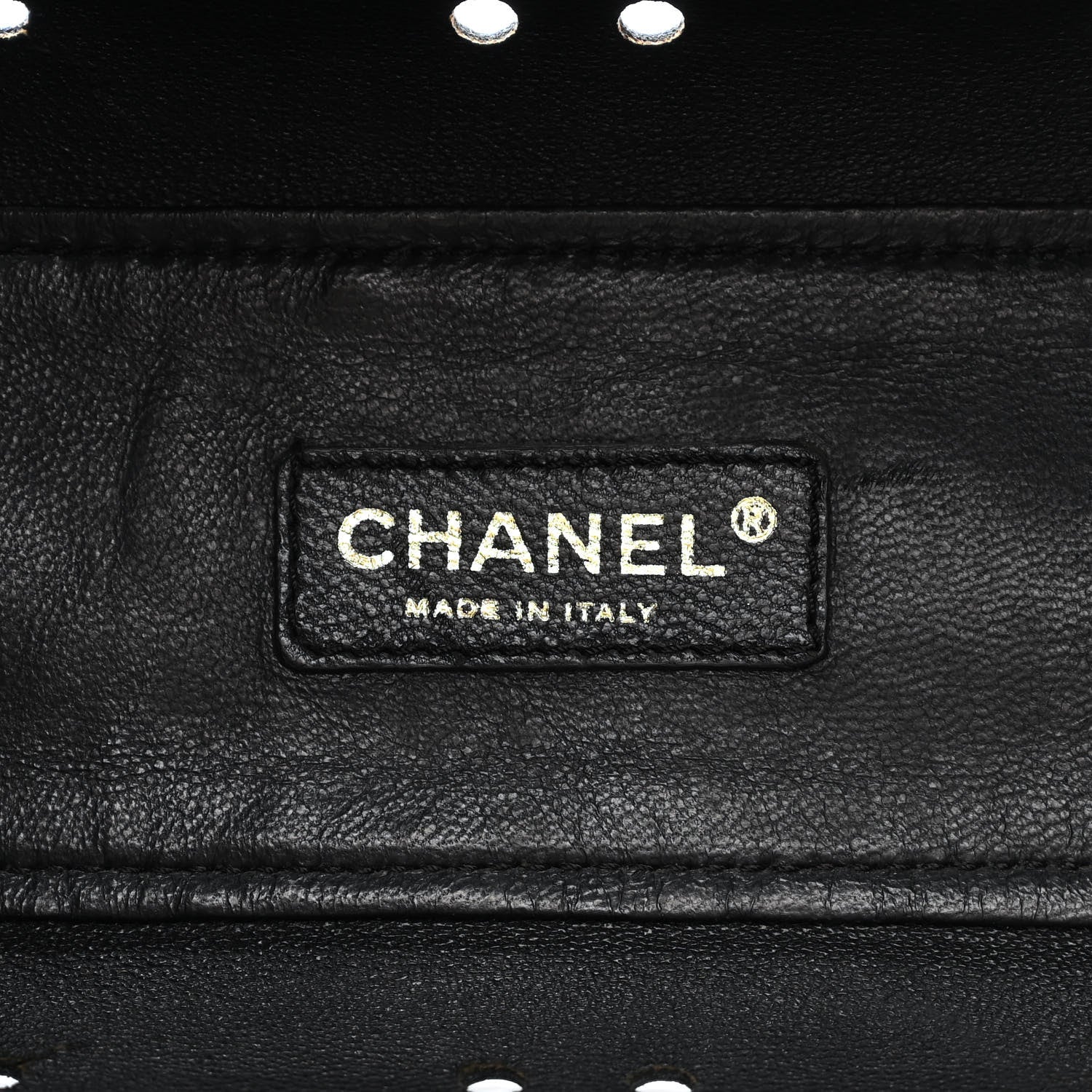 Chanel Patent Perforated Bekko Chain Tote Black 6 of 12