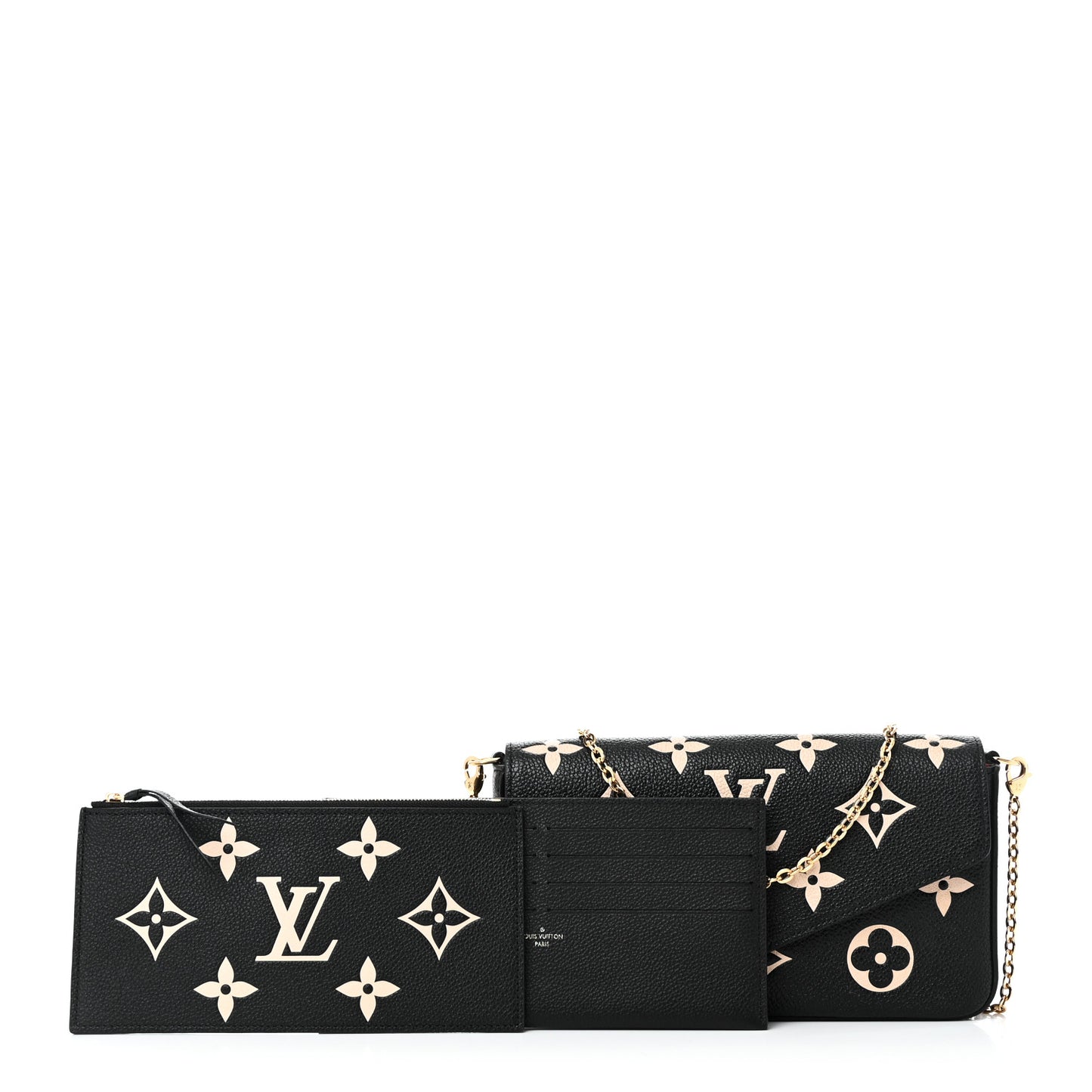Empreinte Monogram Giant Felicie Pochette Black Beige
