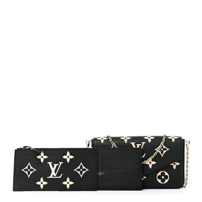 Louis Vuitton Empreinte Monogram Giant Felicie Pochette Black Beige 3 of 10