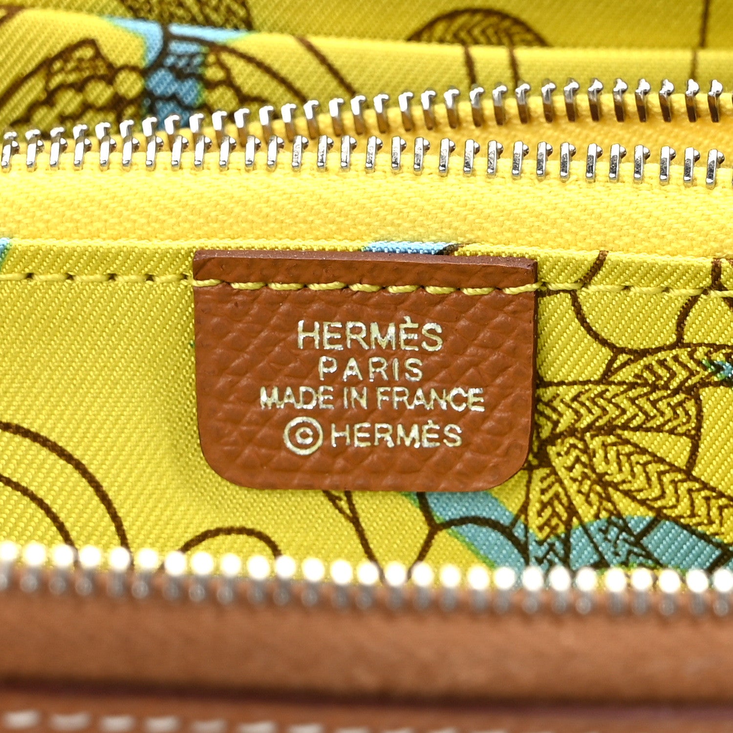Hermes Evercolor Silk'In Compact Wallet Gold 6 of 7