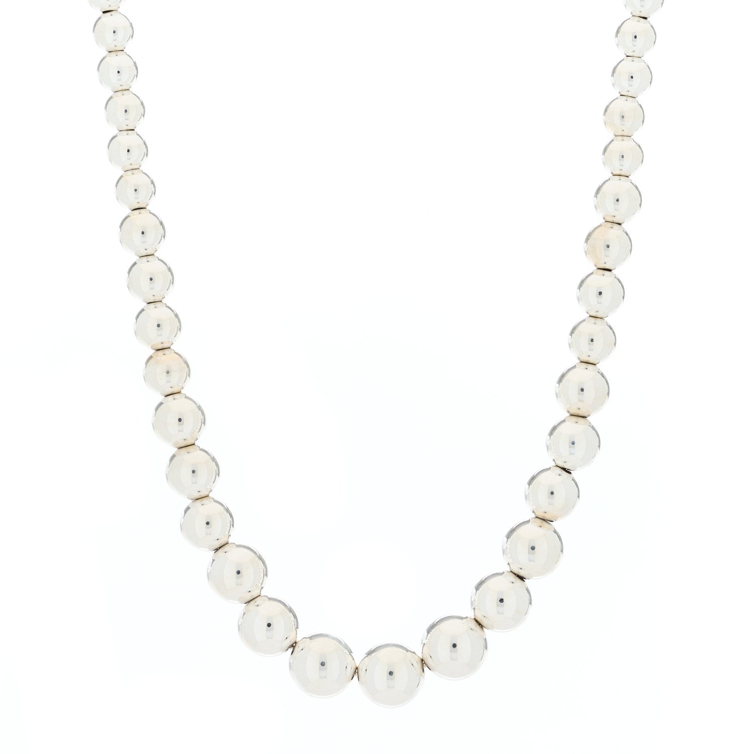 Tiffany Sterling Silver HardWear Graduated Ball Necklace 1 of 4