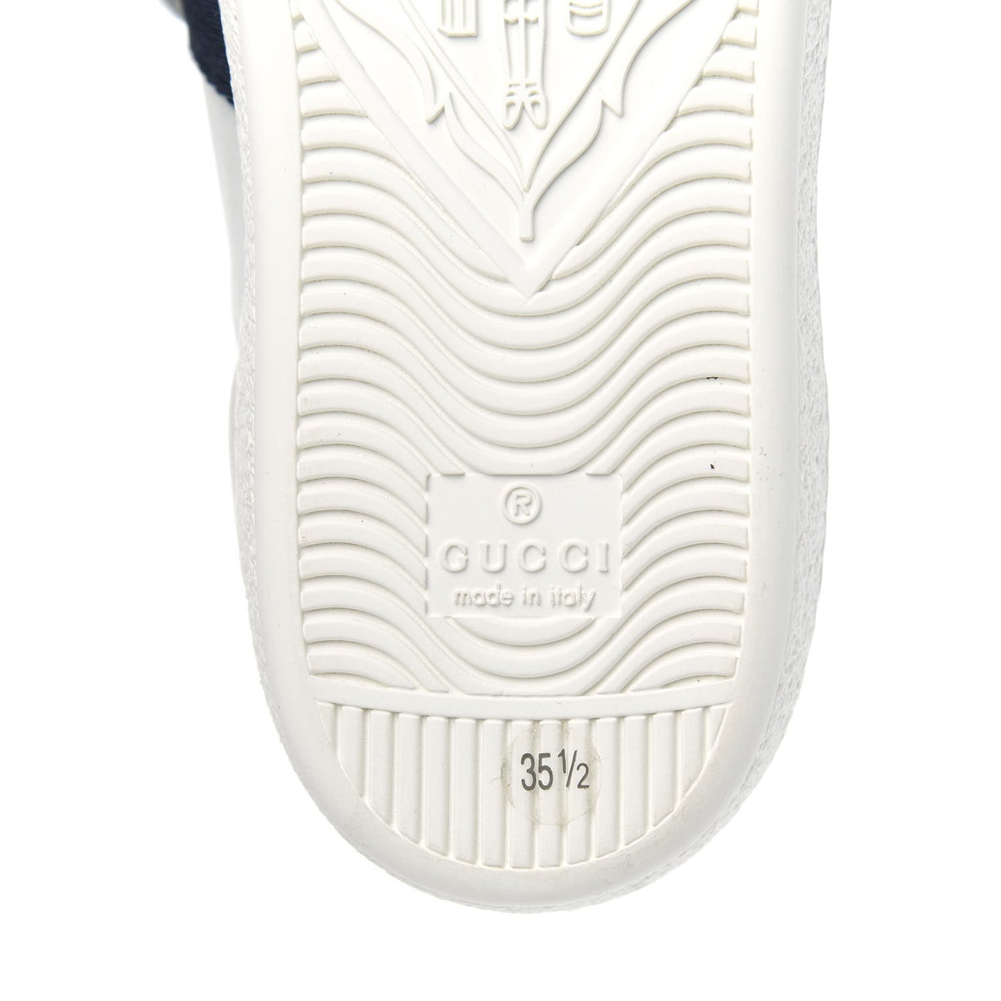 Calfskin Crystal Web LOVED Embroidered Womens Ace Sneakers 35.5 White