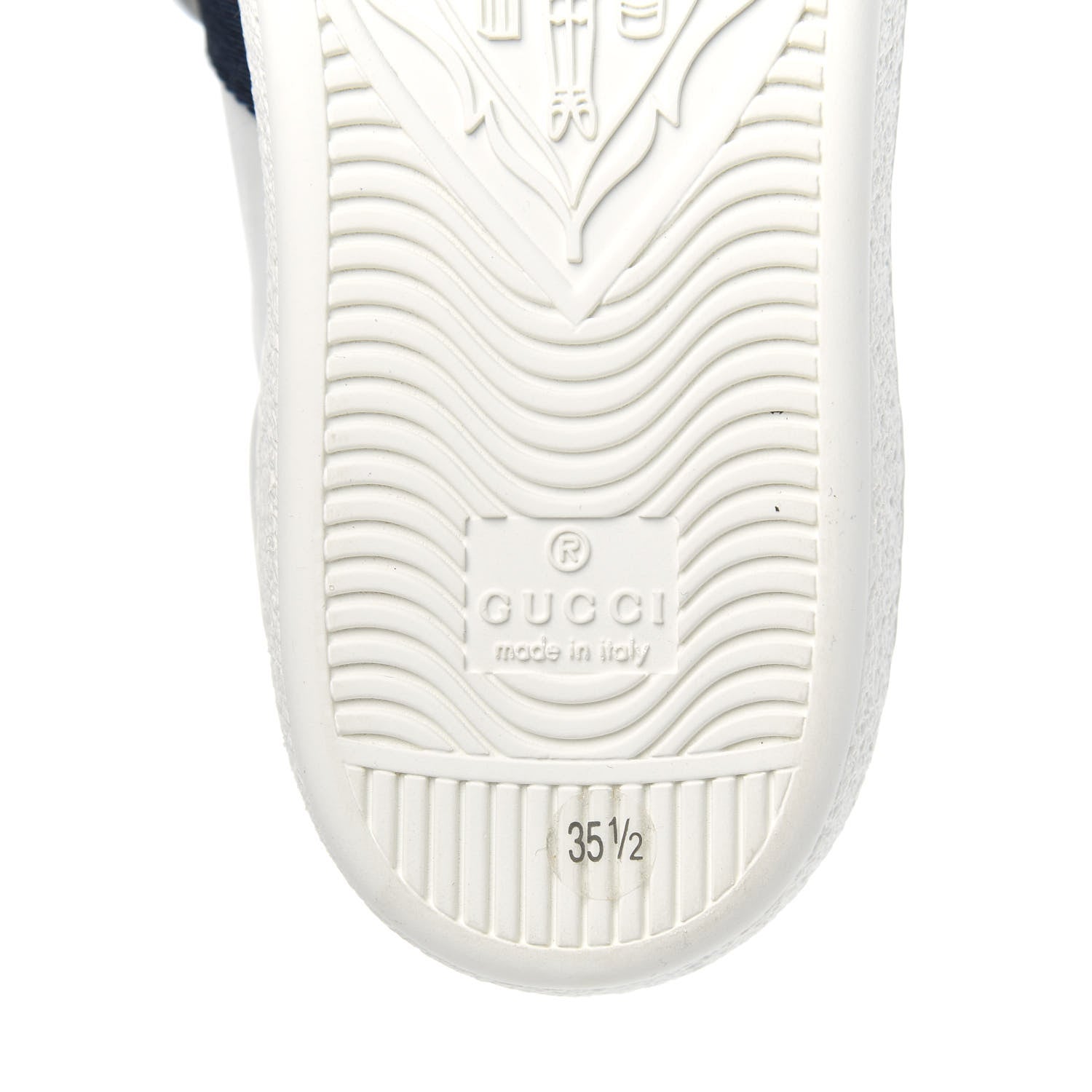Gucci Calfskin Crystal Web LOVED Embroidered Womens Ace Sneakers 35.5 White 7 of 10
