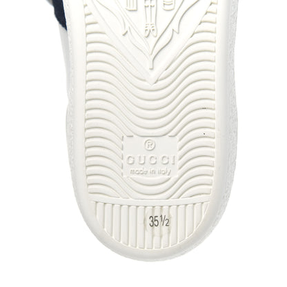Gucci Calfskin Crystal Web LOVED Embroidered Womens Ace Sneakers 35.5 White 7 of 10