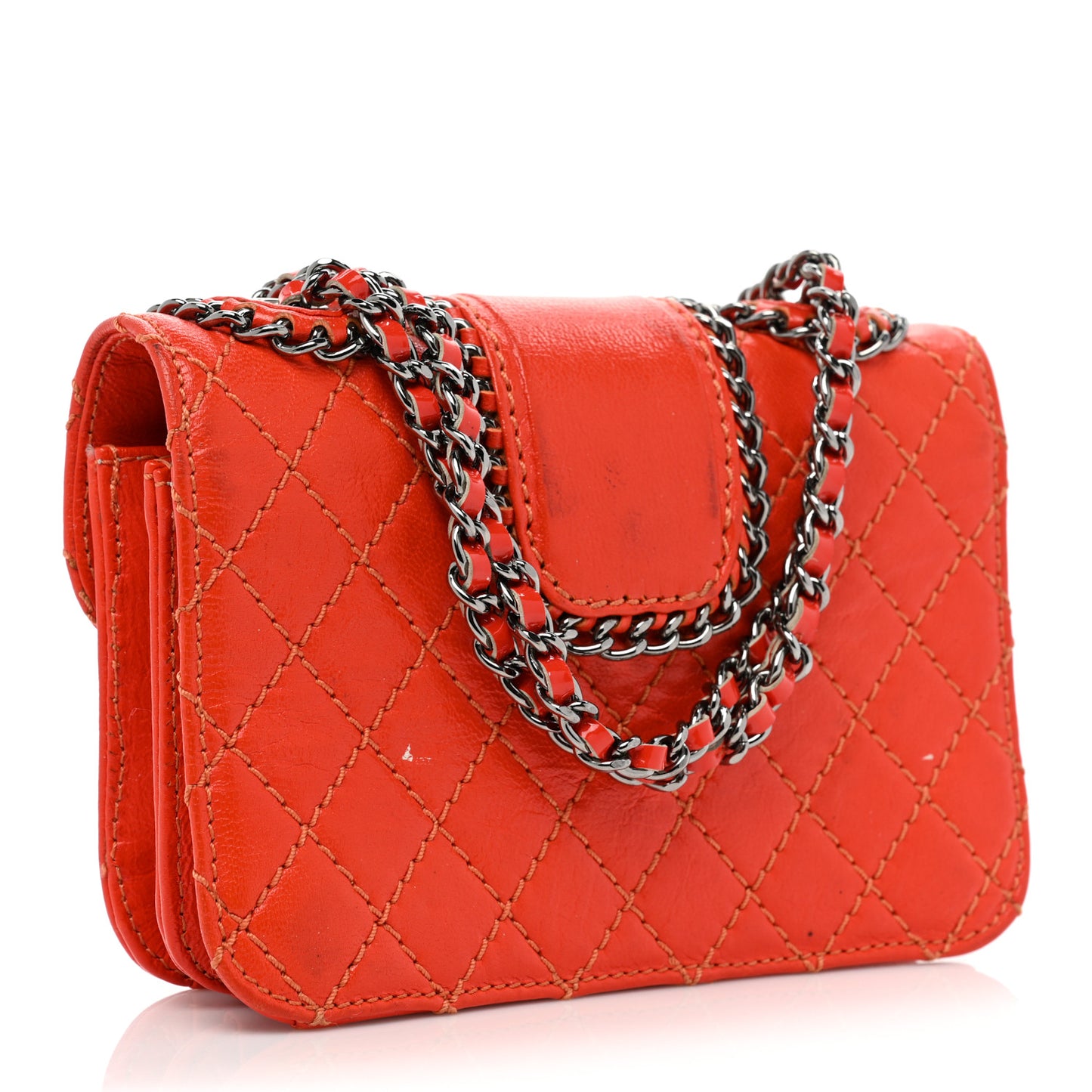 Glazed Calfskin Mini Madison Flap